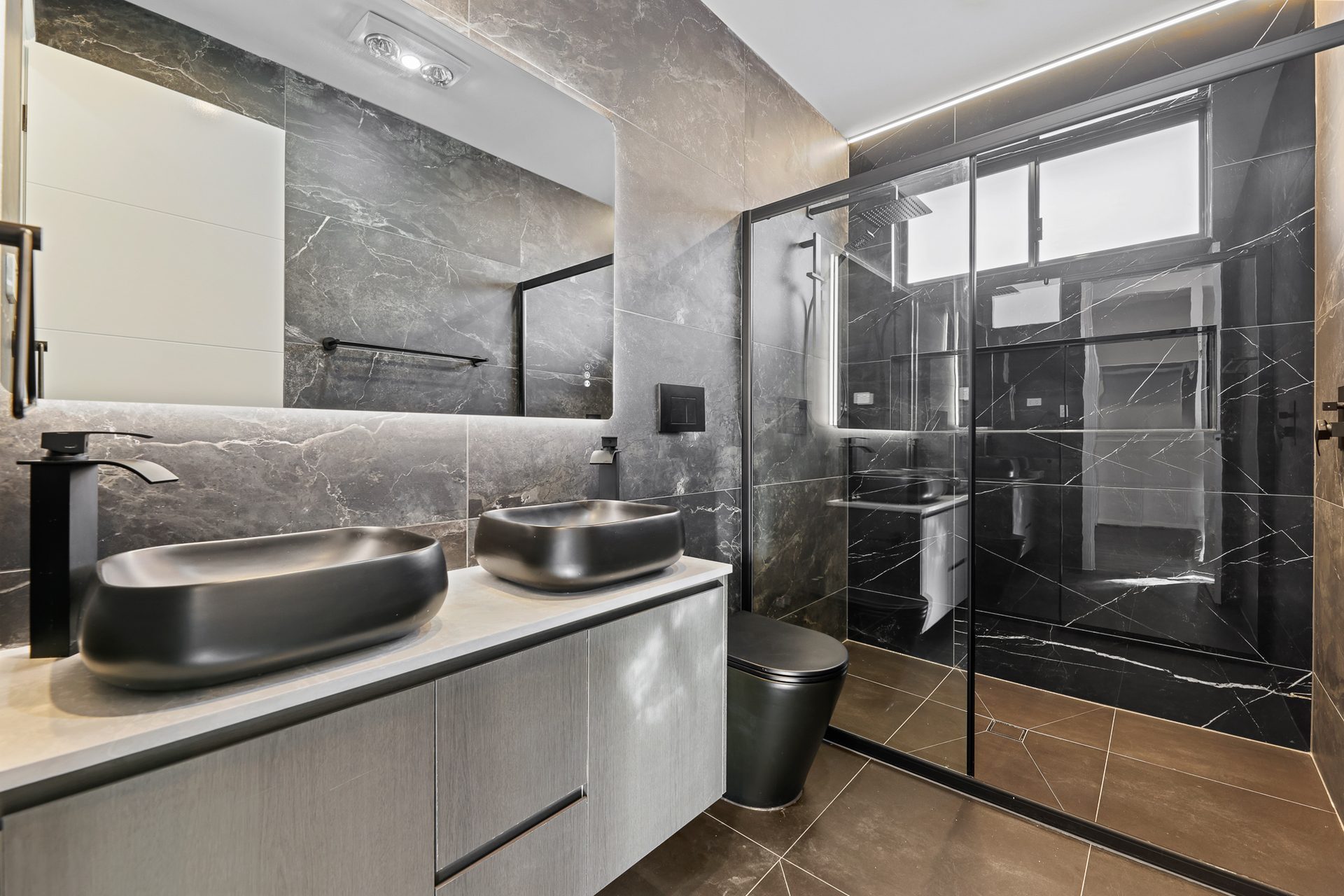 Bathroom finishes by 13 Homes in Nirimba